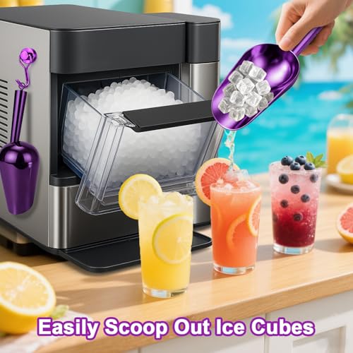 image for Mity rain Stainless Steel Ice Scoop for Freezer with Magnetic Hook & I
