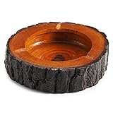 BRTBEE Solid Wooden Ashtray, Original Wooden Cigarette Ashtray,Outdoors and Indoors Ashtray