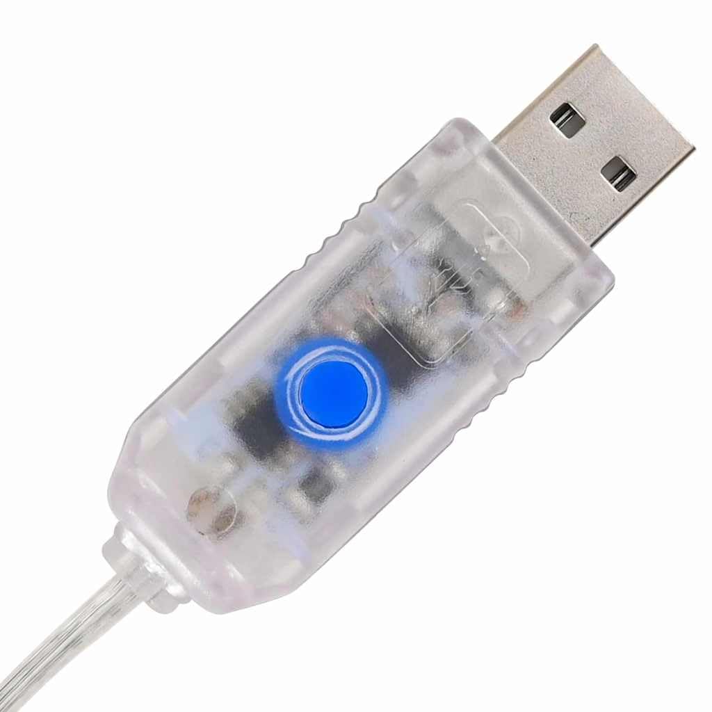 Choinka 120 cm z 100 diodami LED, ciepła biel, materiał PET, zasilanie USB, nowoczesna, do użytku wewnątrz i na zewnątrz, dekoracyjna ozdoba choinkowa, oświetlenie świąteczne, trwałe