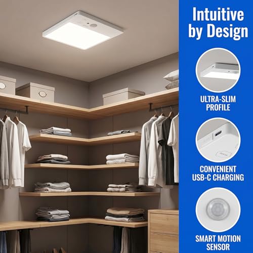 14.44 with Code 2TG9NGLA: Rechargeable Motion Sensor Ceiling Light - Image 4