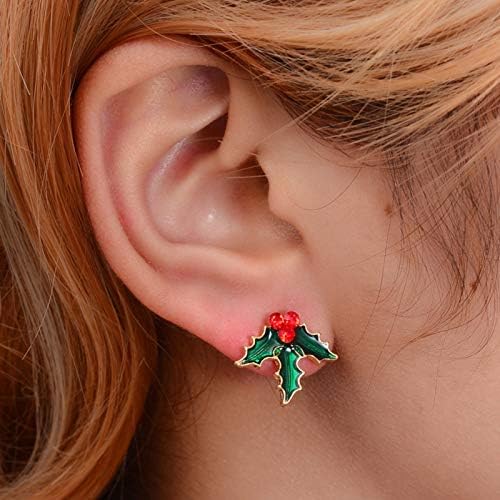 Christmas Earrings Gold Acrylic Mirror Gingerbread Man、 Soldier、 Christmas Tree Hanging Down Earrings Stylish Simplicity Christmas Party Jewellery For Women - Image 2