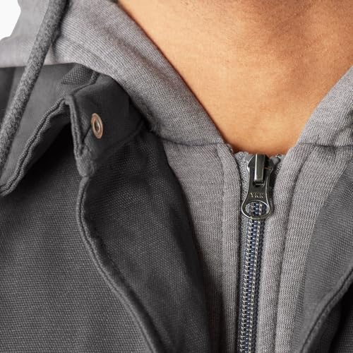 Image of Dickies Men's Fleece Hooded Duck Shirt Jacket With Hydroshield