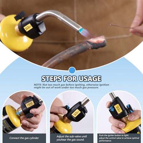 Image of Propane Torch Head with Trigger-Start Ignition, Adjustable Heat