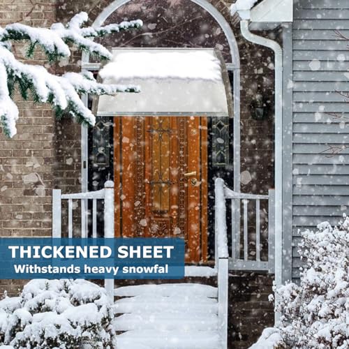 40-x-32-Door-Window-Awning-Exterior-Polycarbonate-Cover-Entry-Door-Outdoor-Patio-Awning-Canopy-Front-Door-Overhang-Awning-for-Sun-Shutter-UV-Rain-and-Snow-Protection-Hollow-Sheet-Clear-Board 40 x 32 Door Window Awning Exterior Polycarbonate Cover Entry Door Outdoor Patio Awning Canopy Front Door Overhang Awning for Sun Shutter UV Rain and Snow Protection Hollow Sheet Clear Board