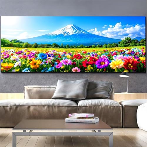 Diamond painting adulte grand format de paysage 50x150cm par Mefooge