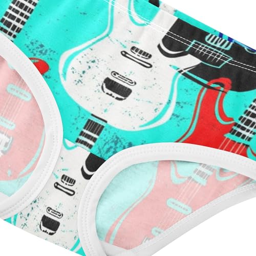 Cotton Girls Underwear Toddler Electric Guitar Cute Panties Girl Fun Underpants Briefs 2t4