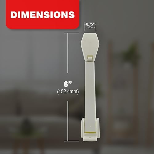 Miniatura 4 de Amazing Drapery Hardware Spring Loaded Cord Tensioner for Cord Loops - Ivory, Wall or Floor Mount - 1 Pack