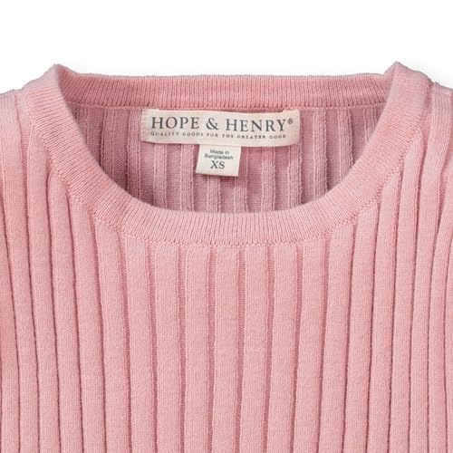 Image of Hope & Henry Girls' Long Sleeve Rib Knit Sweater Top
