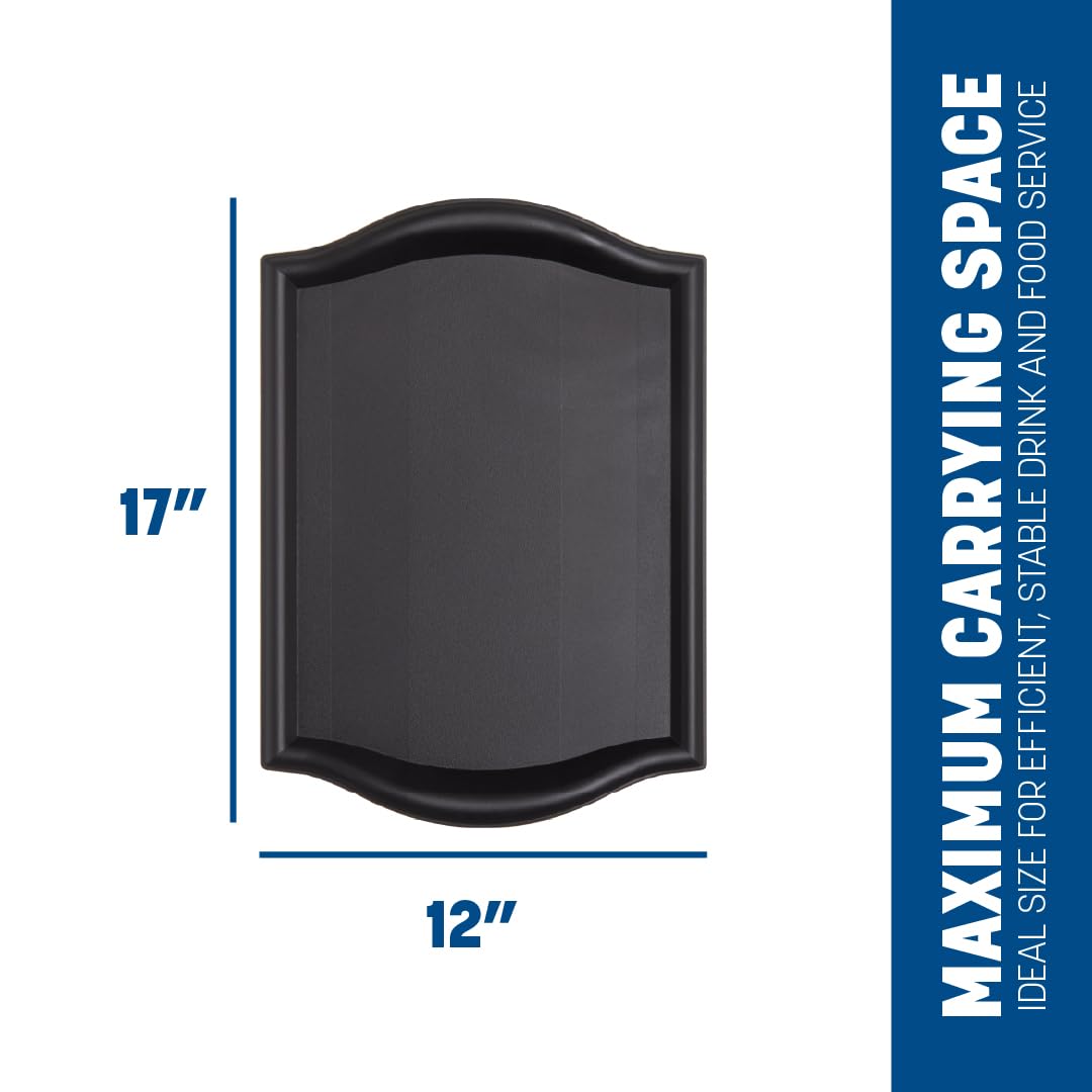 Carlisle 1217BT03 Bistro Bandeja de plástico para cafetería, 30,50 x 43 cm, color negro