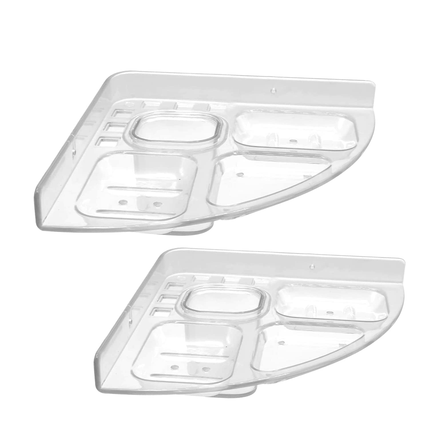 See full amazon price history chart for LEOPAX Unbreakable 5 in 1 Tumbler Bathroom Shelves | Plastic Wall Mounted Corner Shelf with Soap Holder - Set of 2 LEOPAX Unbreakable 5 in 1 Tumbler Bathroom Shelves | Plastic Wall Mounted Corner Shelf with Soap Holder - Set of 2 (B0BW9JP99C) Amazon Price History, Amazon Price Tracker