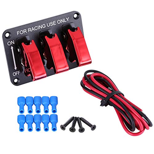 Panel De Interruptor De Palanca De 3 Grupos De 12 V, Panel De Interruptor De Palanca De Coche, Para Coche De Carreras Para Bricolaje Cover