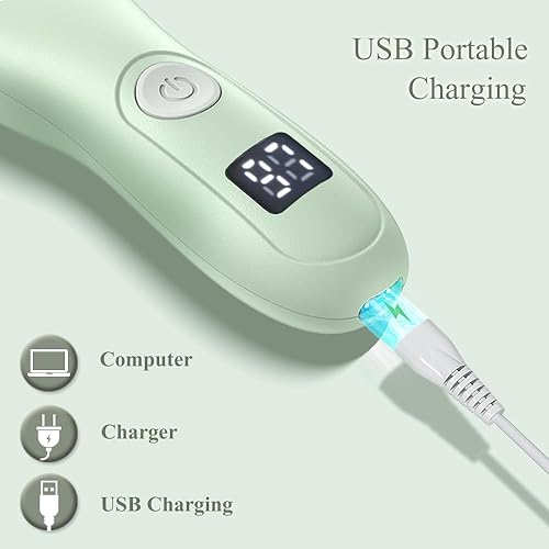 Miniatura 7 de Cortapelos para bebés, cortapelos profesionales silenciosos para niños, kits de corte de cabello con pantalla LCD, cuchillas de cerámica seguras,