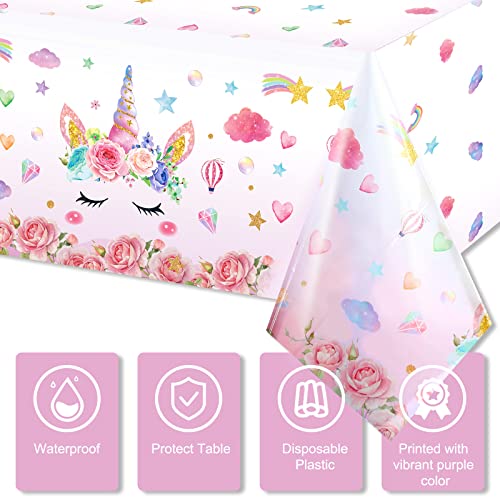 Nappe jetable plastique anniversaire et décoration de fête prénatale x3