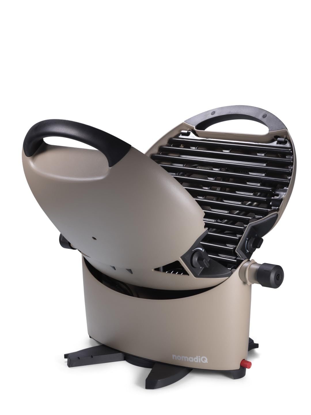 NOMADIQ BBQ Camping | Tischgrill | Compact | 2 Brenner | gasgrill camping | gasgrill balkon Wohnmobil | grillplatte, portable, outdoor, barbecue, outdoor kocher