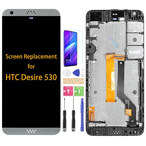 Pièces de rechange pour écran tactile LCD pour HTC Desire 530 D530u HTCD160LVW Kit complet avec cadre Noir