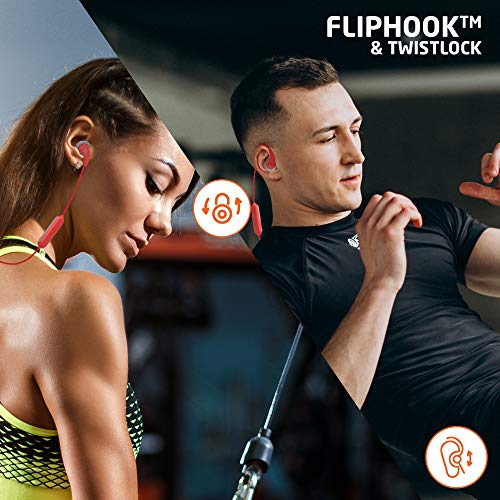 Fone de ouvido in ear bluetooth esportivo JBLENDURRUNBTRED Vermelho