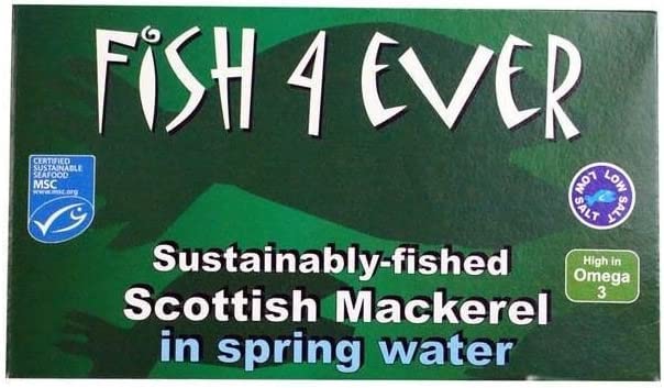 – (10 PACK) - Fish4Ever - Mackerel in Spring Water | 125g | 10 PACK BUNDLE