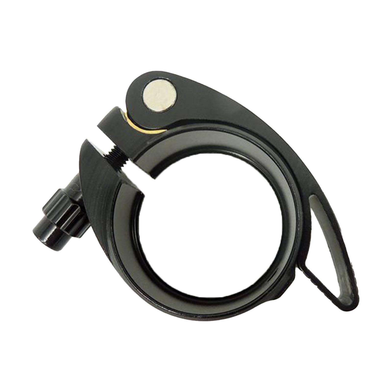 Colaxi Bike Seat Post Clamp Bike Seat Tube Clip, Black, Aluminum Alloy, Sturdy, 43mm Quick Release Seatpost Collars for Cycling Road Bicycle Accessories