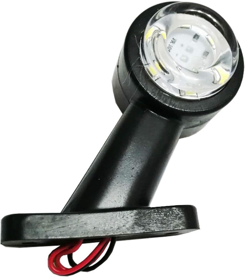 Formplas Lot de 2 feux de position LED blanc rouge pour camion remorque 12 V 24 V Verre noir fumé Formplas Lot de 2 feux de position LED blanc rouge pour camion remorque 12 V 24 V Verre noir fumé