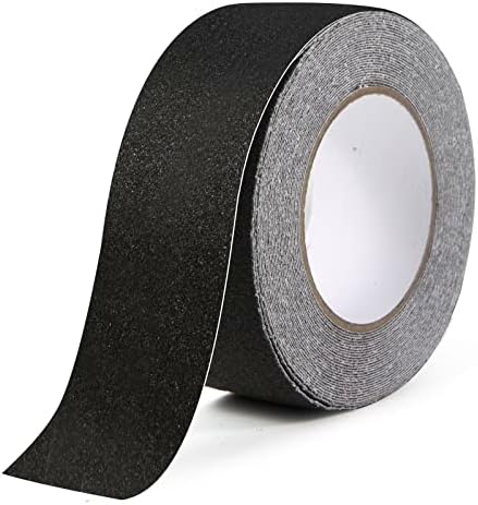 Grip Tape Heavy Duty Anti Slip Tape 2in×33FT for Stairs Outdoor/Indoor Waterproof Safety Non Skid Roll for Stair Steps Traction Tread Staircases Grips Adhesive Non Slip Strips Nonslip Walk Black