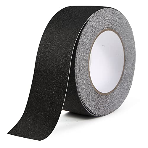 Grip Tape Heavy Duty Anti Slip Tape 2In×33Ft For Stairs Outdoor/Indoor Waterproof Safety Non Skid Roll For Stair Steps Traction Tread Staircases Grips Adhesive Non Slip Strips Nonslip Walk Black #TOP8