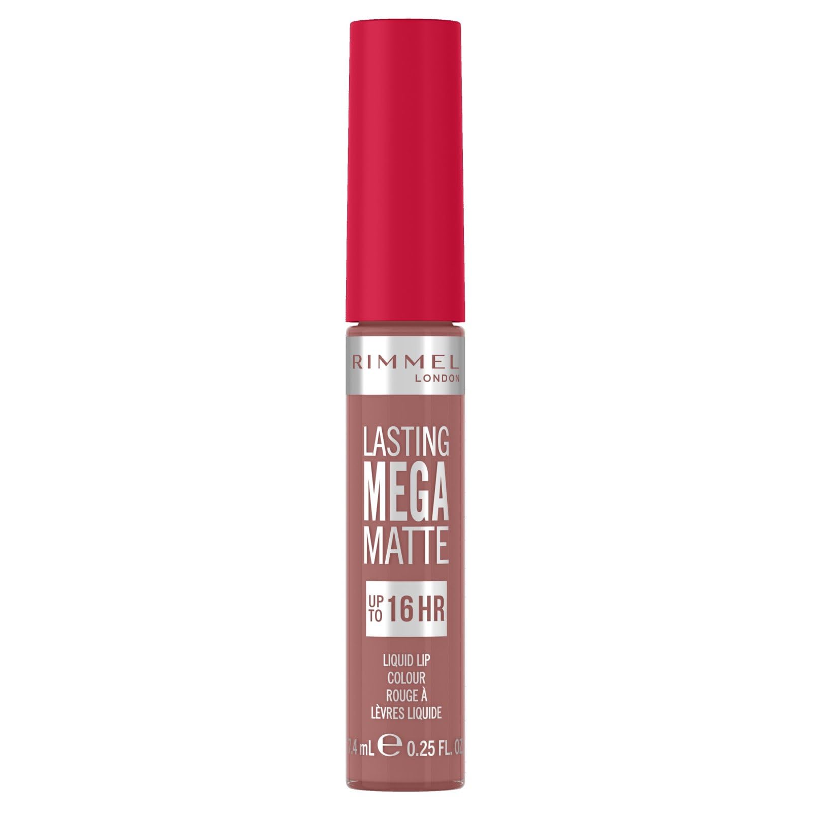 Rimmel London Rossetto Liquido Lasting Mega Matte, Rossetto Liquido a Lunga Durata per Labbra Morbide con Finish Mega Matte, Formula Vegana con Squalane e Olio di Cocco - 709 Strapless, 7.4ml