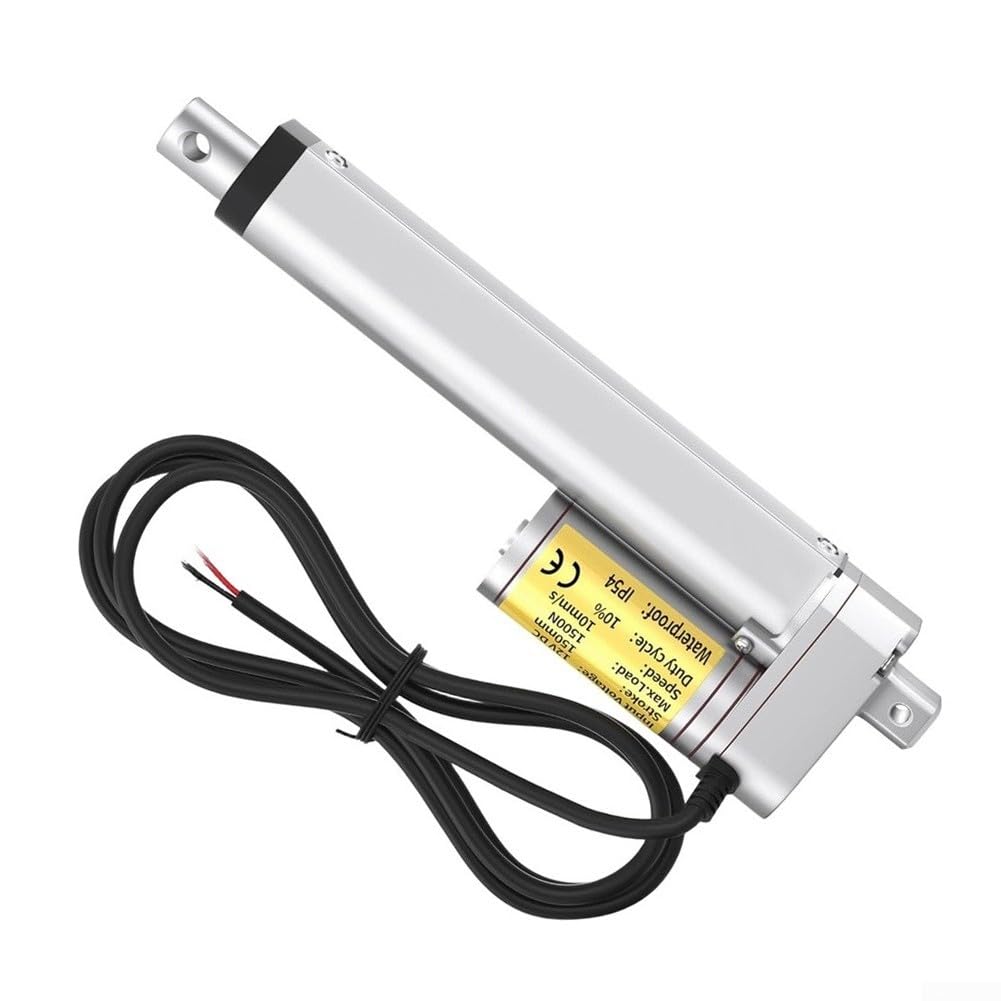 Linearantrieb 12V Elektrisch IP65 Schutzart 300mm Hubhöhe 1500N Last für Landwirtschaft Möbelverstellung(300mm)