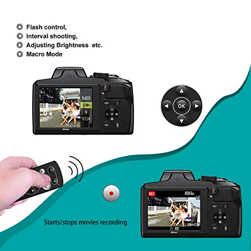 AODELAN Controle remoto de liberação de obturador sem fio para Nikon COOLPIX P1000 P950 B600 A1000 Z