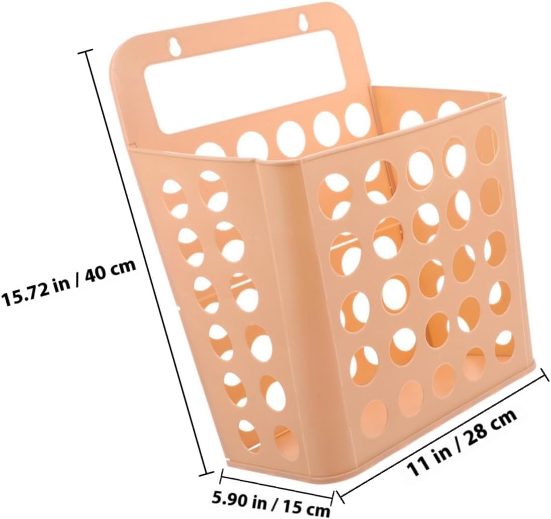 BESTYASH 2PCS Foldable Laundry Storage Basket Plastic Dirty Clothes Hamper for Home Use Space-saving No Punching Design Random Color Multipurpose Storage for Clothing and Random Color