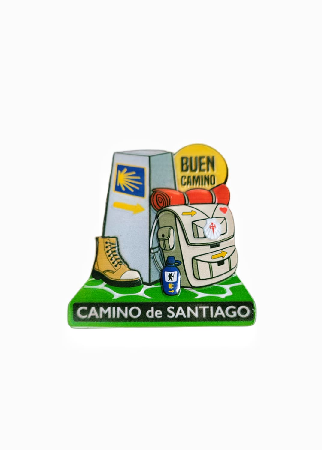 3D Camino de Santiago Christian Pilgrimage Road Spain Fridge Magnet Travel Souvenir Gift Collection Home Kitchen Decoration Magnetic Sticker Craft - Image 2