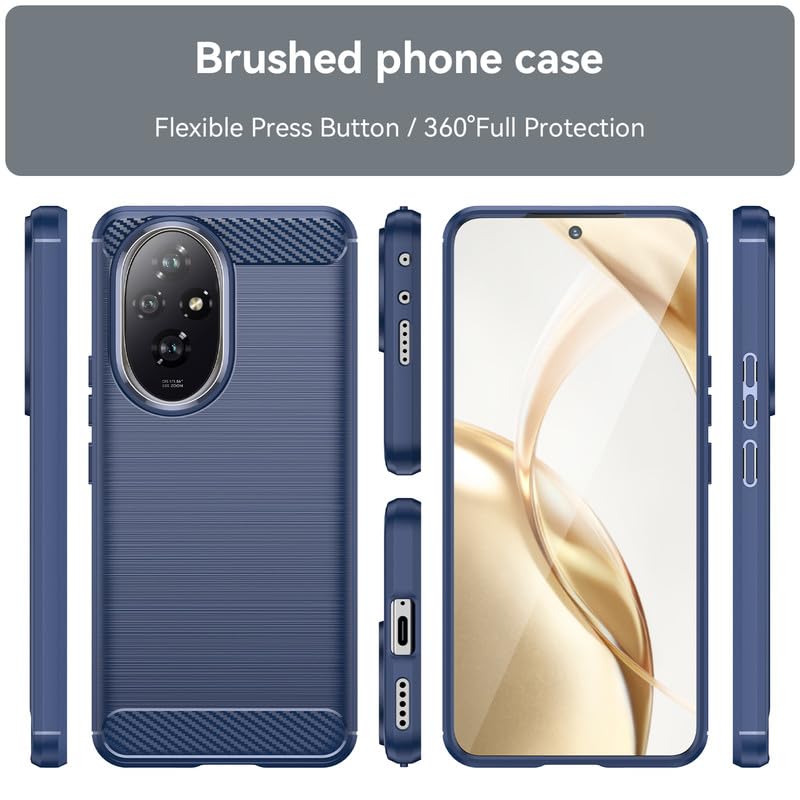 Image of Hybrid Carbon Fiber Back Case for Honor 200 (Blue)