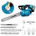 Cordless Chainsaw for Makita 18V Battery, 12 Inch / 10 Inch 2 in 1 Mini Chainsaw with Security Lock, 1100W Handheld Electric Chainsaw for Wood Cutting, Tree Trimming (No Battery)