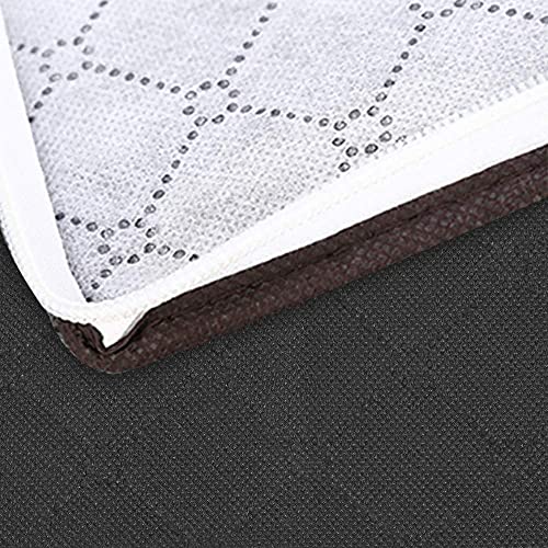 JERIA 6-Pack Foldable Closet Organizer Clothing Storage Bags with Clear Window, Reinforced Handle and Sturdy Zipper (Black)