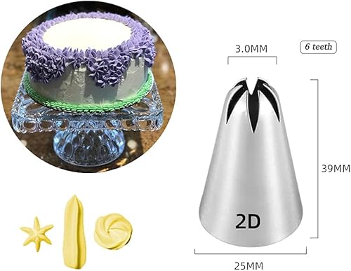 Miniatura 7 de Puntas de glaseado de hierba, punta de decoración de hierba 233 234 29 para pasteles, cupcakes, galletas, decoración del desierto, acero inoxidable,