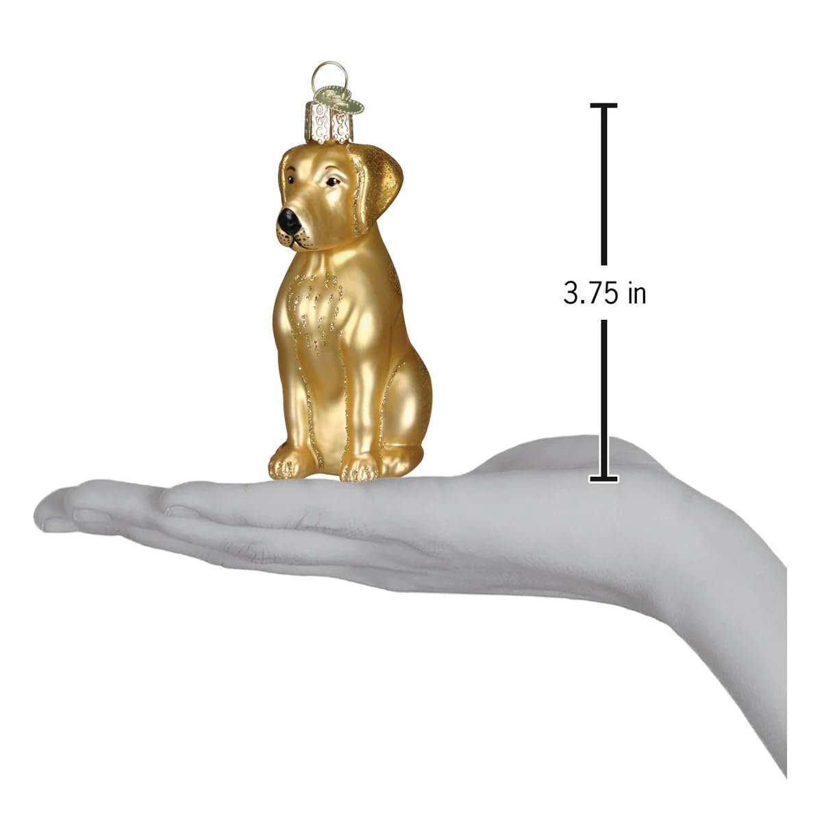 Old World Christmas Yellow Labrador Glass Blown Ornaments for Christmas Tree, 3.75 x 1.5 - Image 3