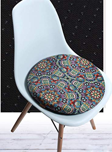 Sigmat Memory Foam Seat Cushion Anti-Slip Soft Round Stool Cushion Chair Pad 16 Inch Floral #TOP6