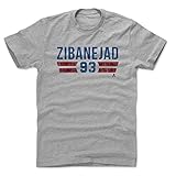 500 LEVEL Mika Zibanejad Shirt (Cotton, Large, Heather Gray) - Mika Zibanejad Font B