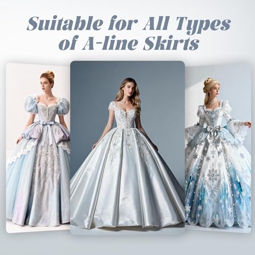 Image of Ieuan Upgraded Enlarged Full White Ball Gown 7 Hoops Wedding Accessories Petticoat Underskirt Slips