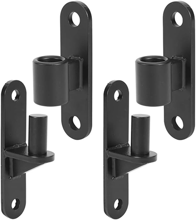 304 Stainless Steel Gate Hinges 2 Pack Wall Mount Heavy Duty Hinges for Farm Gates Wooden Fences Outdoor Barns Garage Doors Black