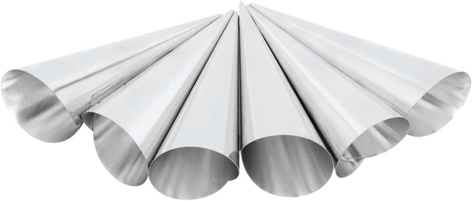 Cream Roll Horn Molds, Set of 6