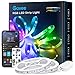 LED Strip Lights 32.8ft, Govee Bluetooth Color Changing RGB Light Strip, Music Sync and 7 Scenes with Phone App, Remote, Control Box LED Lights for Room, Party, Christmas, 3 Way Controls, 2x16.4ft
