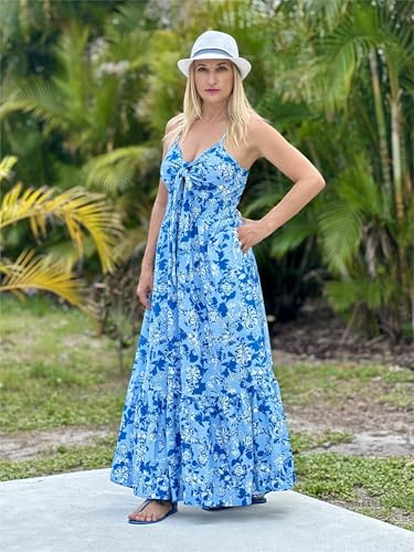 Image of GRACE KARIN Womens Summer Floral Maxi Dresses 2026 Long Flowy Boho Dress Beach Vacation Sundresses Casual Clothes with Pocket