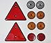 Produktbild BITS4REASONS Maypole MP1699 Reflektor-Kit 2 x rotes Dreieck, 2 x runde rote und 4 x runde Bernsteine, 2 x runde transparente Anhängerkupplung, reflektierendes Set