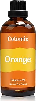 Colomix Premium 100ml Orange Fruit Fragrance Oil, Essential Oils for Diffusers for Home, Scented Oil for Candle Making, Soap Supplies and More DIY Projects, Long-Lasting Scent Gift