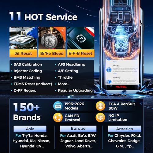Autel Scanner MD906 PRO, All System Diagnostic Scan Tool with Lifetime Free Updates, 11 Reset Services OBD2 Scanner, Same as MD909 PRO, Upgrade of MD802 MD806 MD808 PRO, NO IP Limited, CAN-FD FCA SGW - Image 5