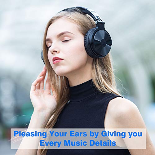 Oneodio Bluetooth Over Ear Headphones, 110 Hrs Wireless/Wired Stereo Sound Foldable Headsets With Deep Bass 50Mm Neodymium Drivers For Pc/Phone/Tablet - Studio Wireless Pro C, Black #TOP4