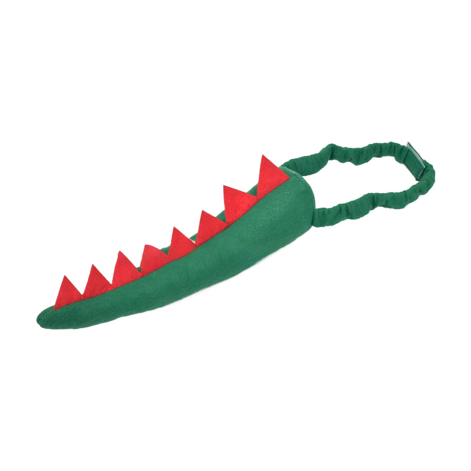 Dinosaur Tail Costume Accessory Halloween Animal Dinosaur, Green Red Tip, One Size