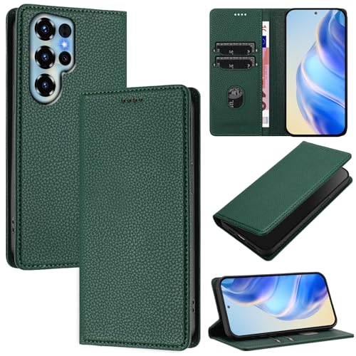 �X�}�z�P�[�X �Ή��@�� for Doogee Note 56X / Note 56X Pro �}�O�l�b�g���J�� �t���b�v�X�^���h �J�[�h�X���b�g�t�����z Green