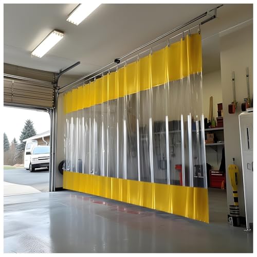 Divisorio industriale in vinile trasparente per esterni, divisorio per magazzini, tende da 10 x 10 piedi