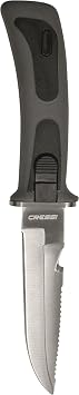 Cressi Stainless Steel Diving Knife With Sheath for Leg Attachment- Vigo: Designed In Italy
